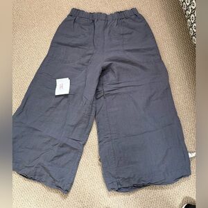 Women’s Mirth Gray Wide-Leg Linen Blend Pants